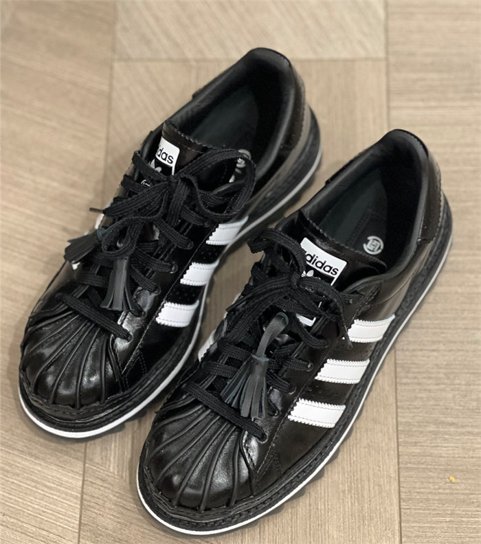 아디다스 x 클랏 슈퍼스타  편안한 미끄럼방지마모 흰색/블랙 photo review